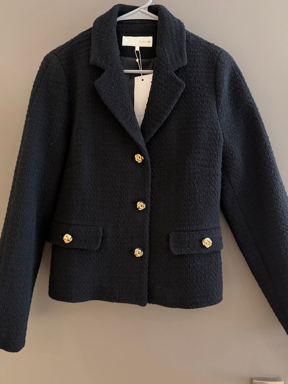 Zara Tweed Blazer Jacket, Size US M